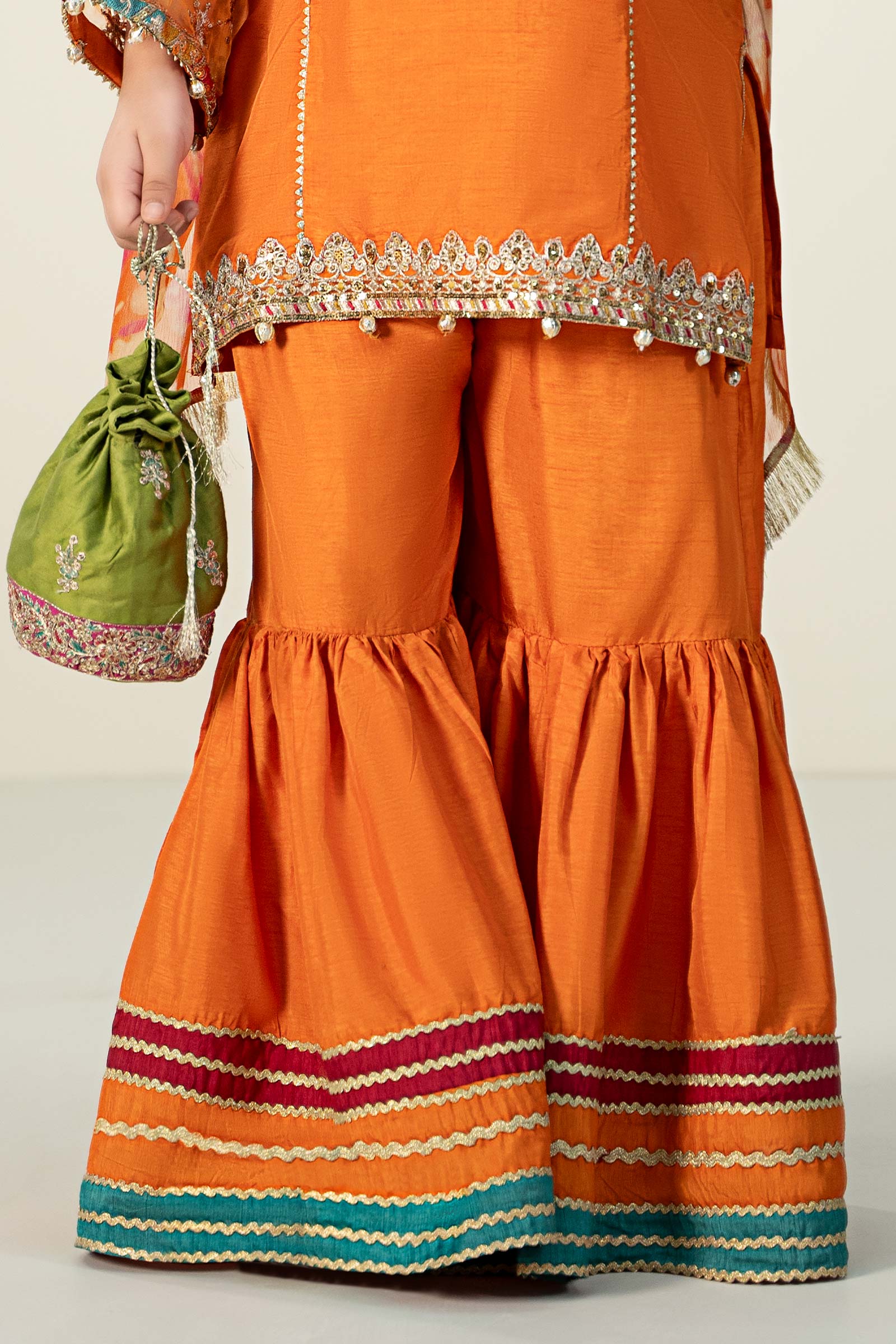Maria B | 3 Piece Embroidered Raw Silk Suit | MKS-W24-31