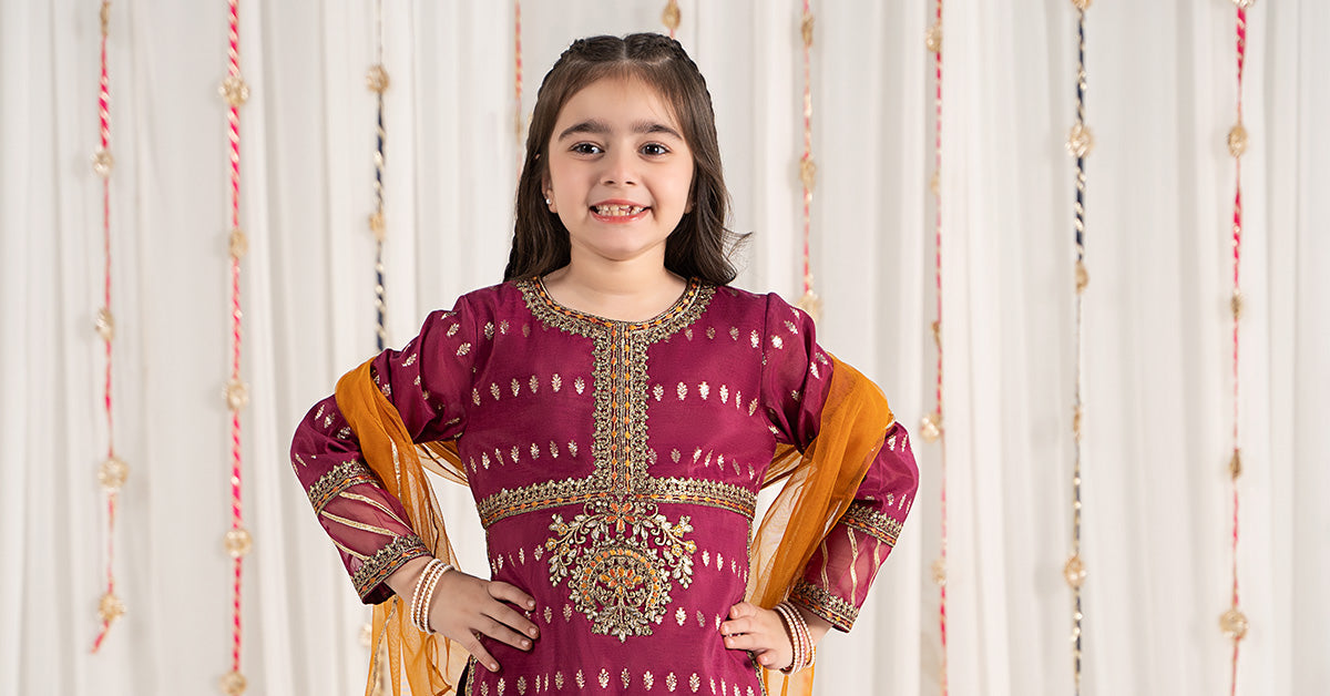 Maria B | 3 Piece Embroidered Raw Silk Suit | MKS-EF25-30