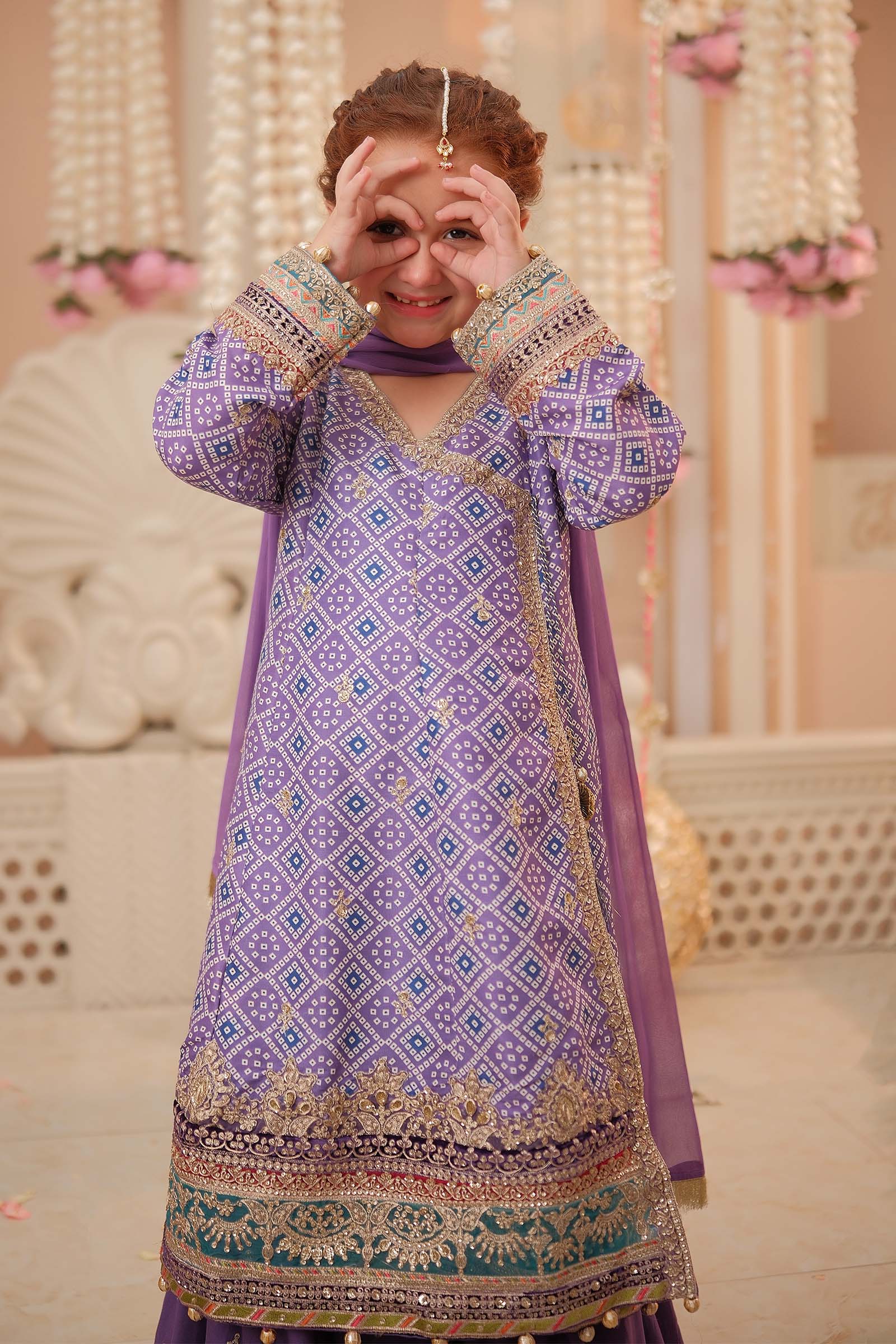 Maria B | 3 Piece Embroidered Raw Silk Suit | MKS-W24-20 12-Oct Purple