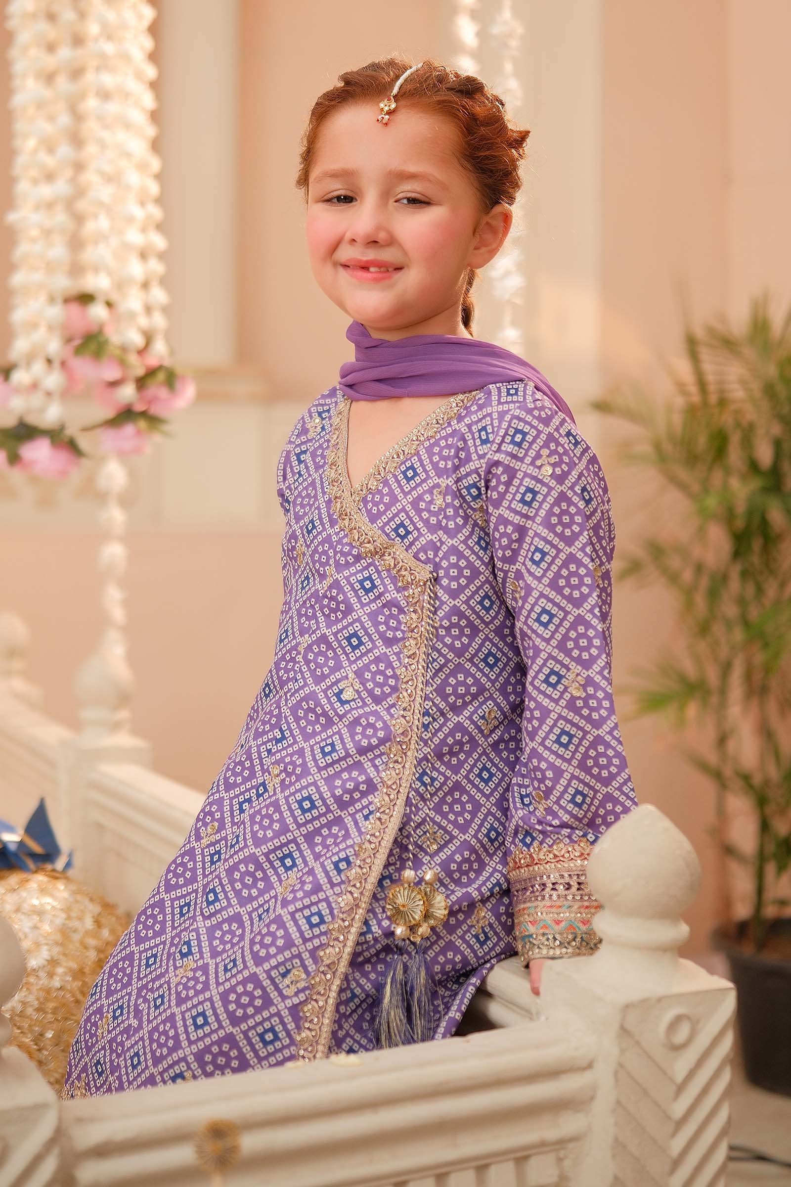 Maria B | 3 Piece Embroidered Raw Silk Suit | MKS-W24-20 10-Aug Purple
