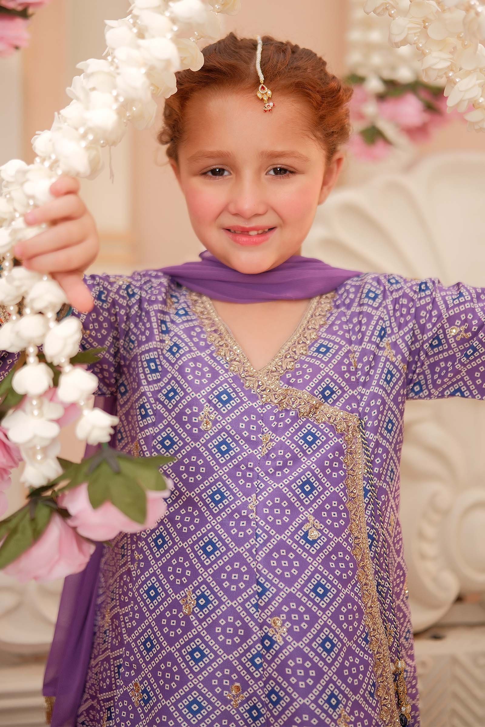 Maria B | 3 Piece Embroidered Raw Silk Suit | MKS-W24-20 8-Jun Purple