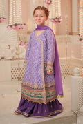 Maria B | 3 Piece Embroidered Raw Silk Suit | MKS-W24-20 14-Dec Purple