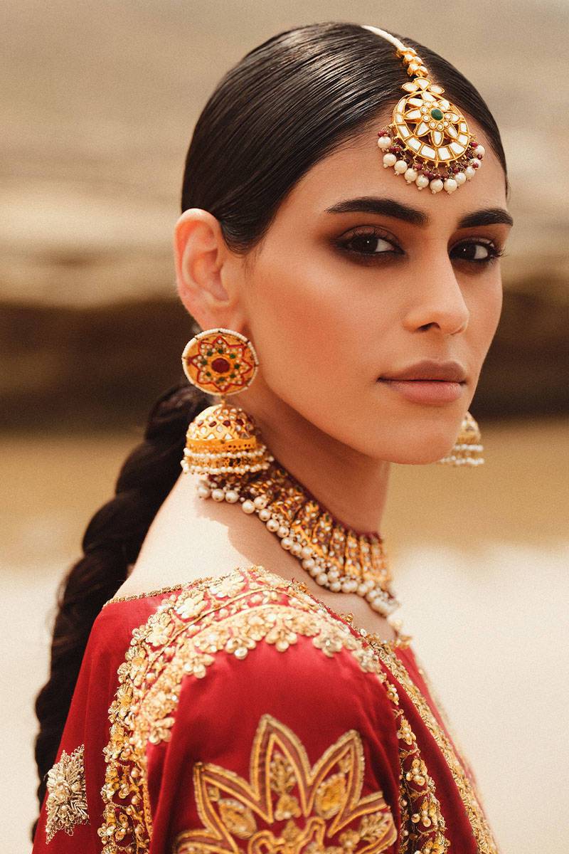 MNR | Gehraiyaan Shaadi Collection | Atlas - Pakistani Designer Dress - by MNR | Type: Bridal - 100% Original at Saira Sultan