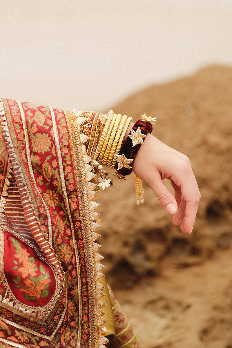 MNR | Gehraiyaan Shaadi Collection | Atlas - Pakistani Designer Dress - by MNR | Type: Bridal - 100% Original at Saira Sultan