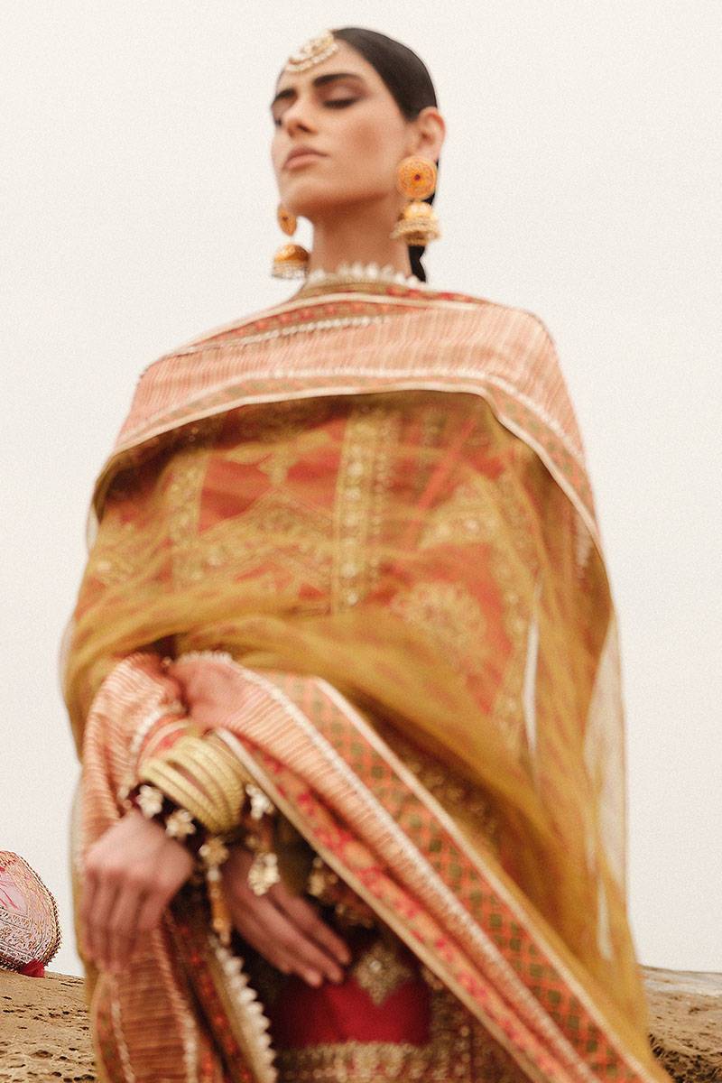 MNR | Gehraiyaan Shaadi Collection | Atlas - Pakistani Designer Dress - by MNR | Type: Bridal - 100% Original at Saira Sultan