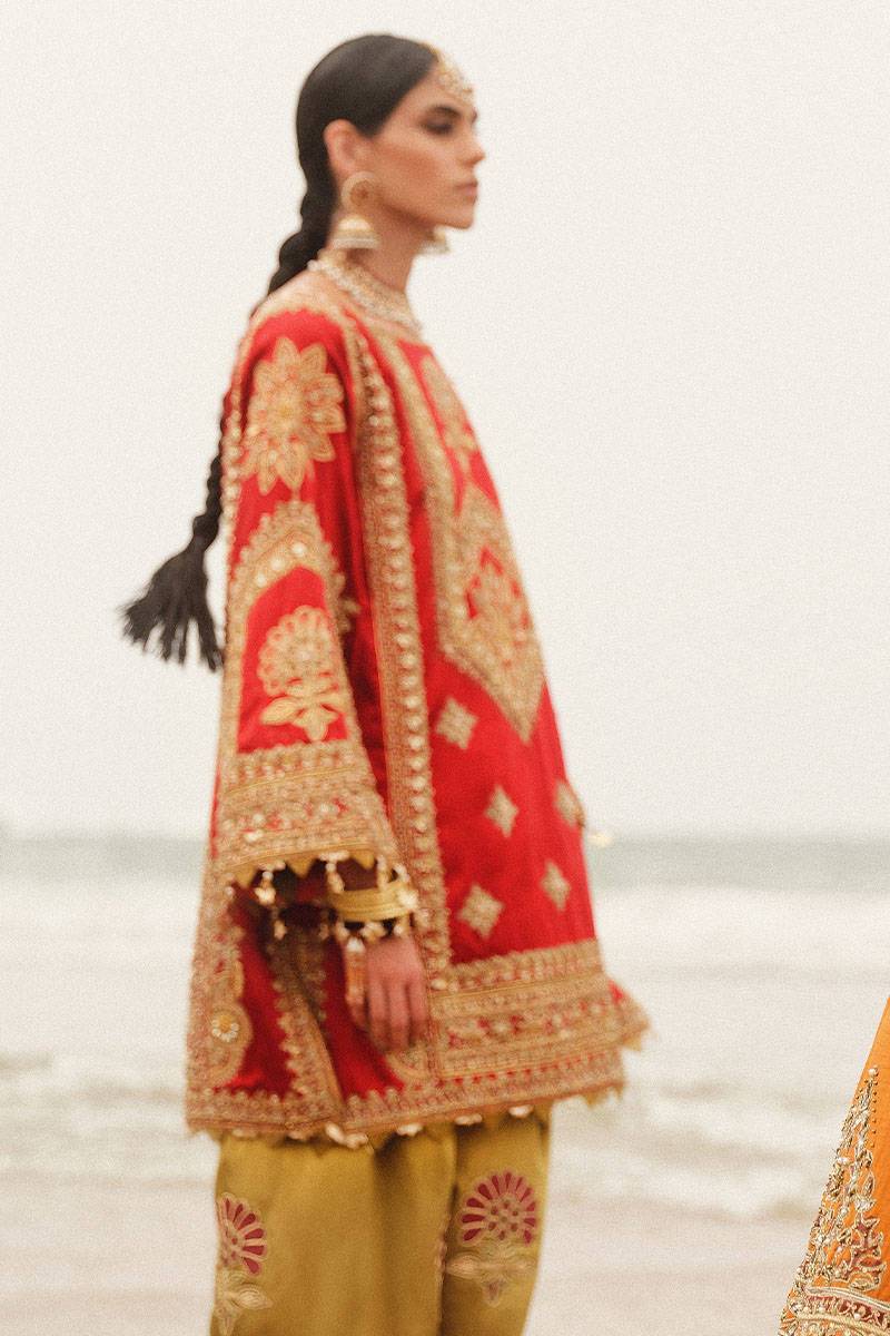 MNR | Gehraiyaan Shaadi Collection | Atlas - Pakistani Designer Dress - by MNR | Type: Bridal - 100% Original at Saira Sultan