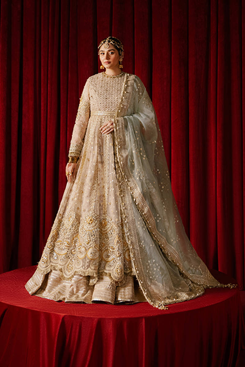 MNR | Zarlish Festive Formals | Shabnami XS Beige Organza