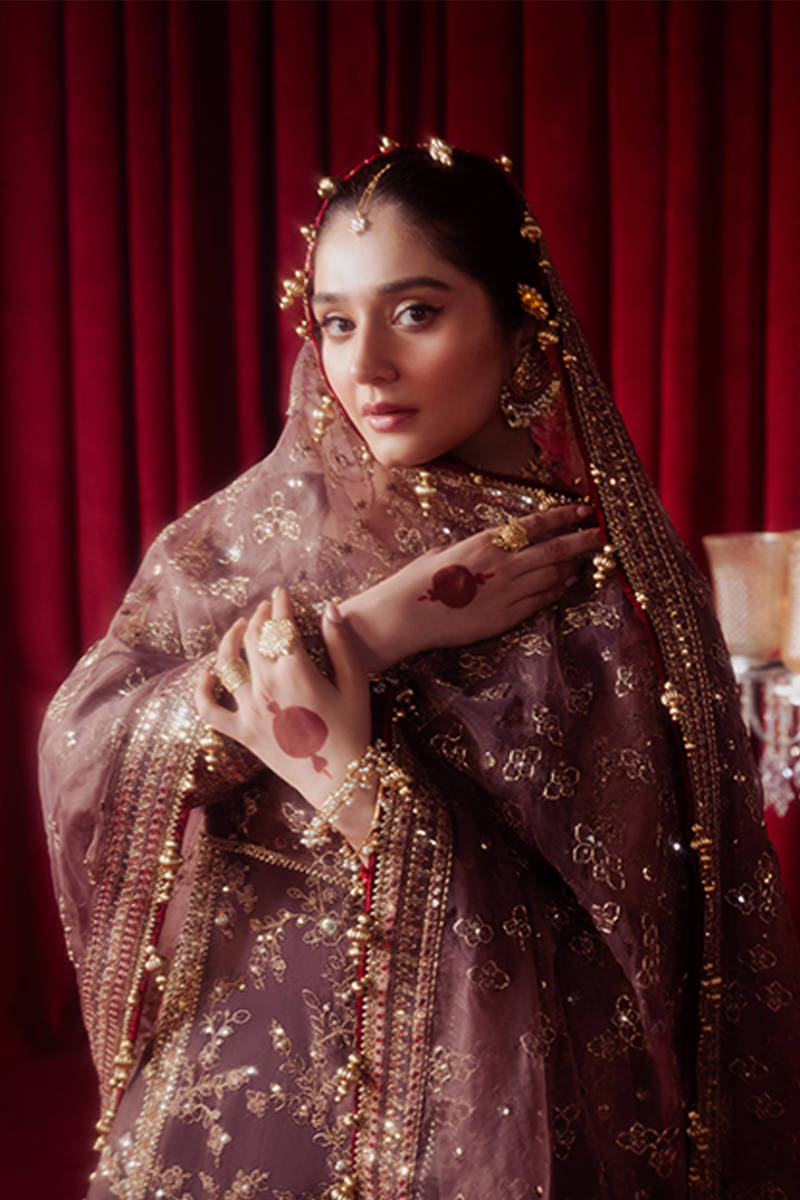 MNR | Zarlish Festive Formals | Dil Nasheen XL Lilac Gray Organza