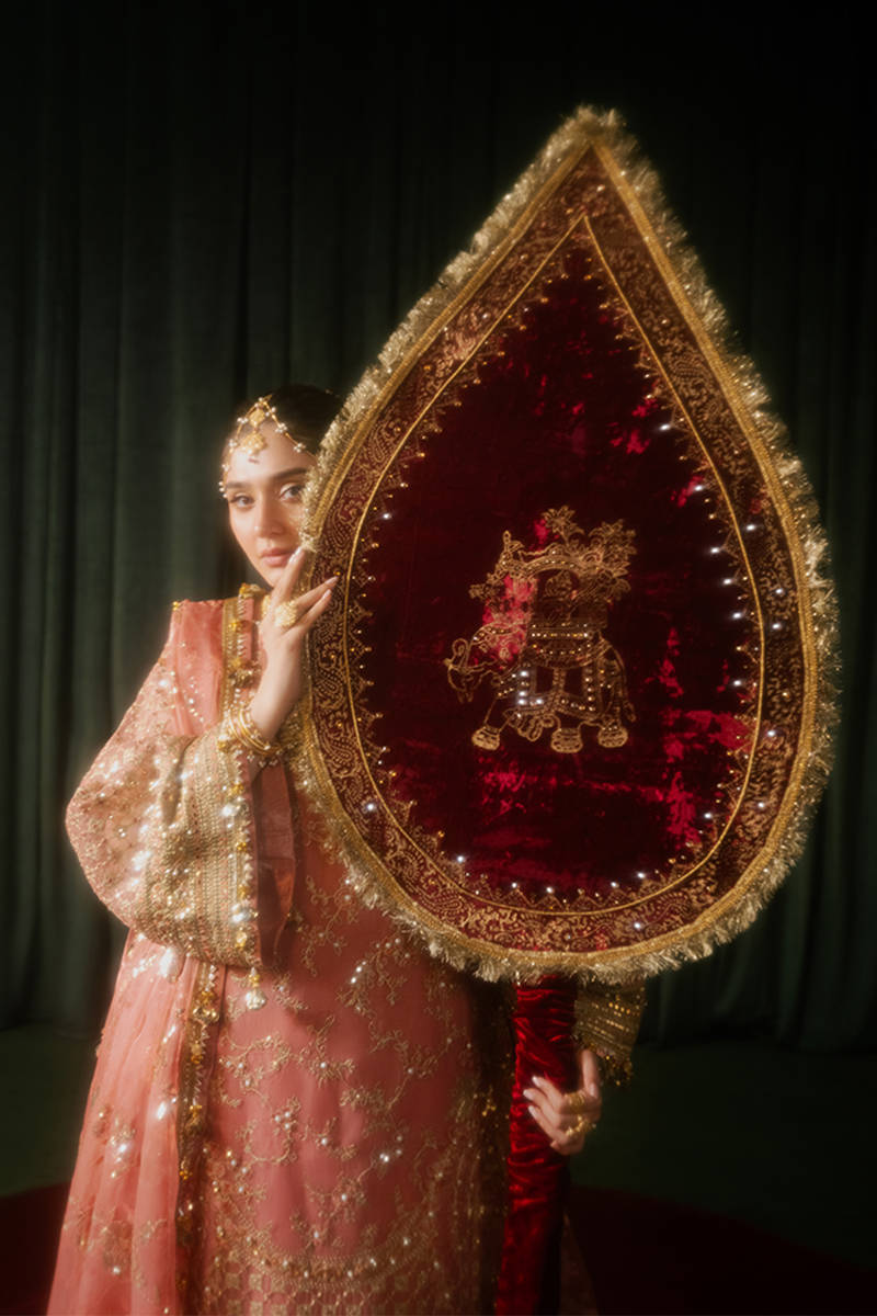 MNR | Zarlish Festive Formals | Guriya Rani M Ash Pink Organza