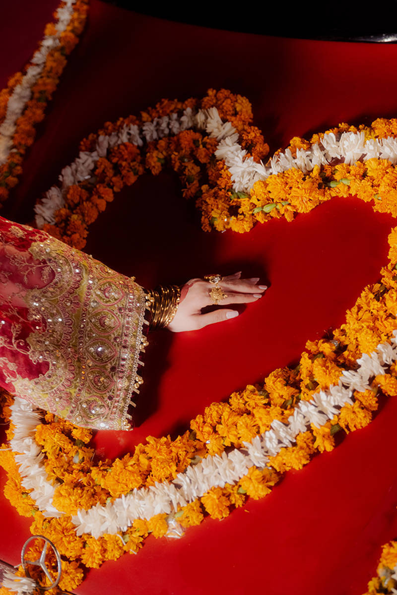 MNR | Zarlish Festive Formals | Leela L Red Organza