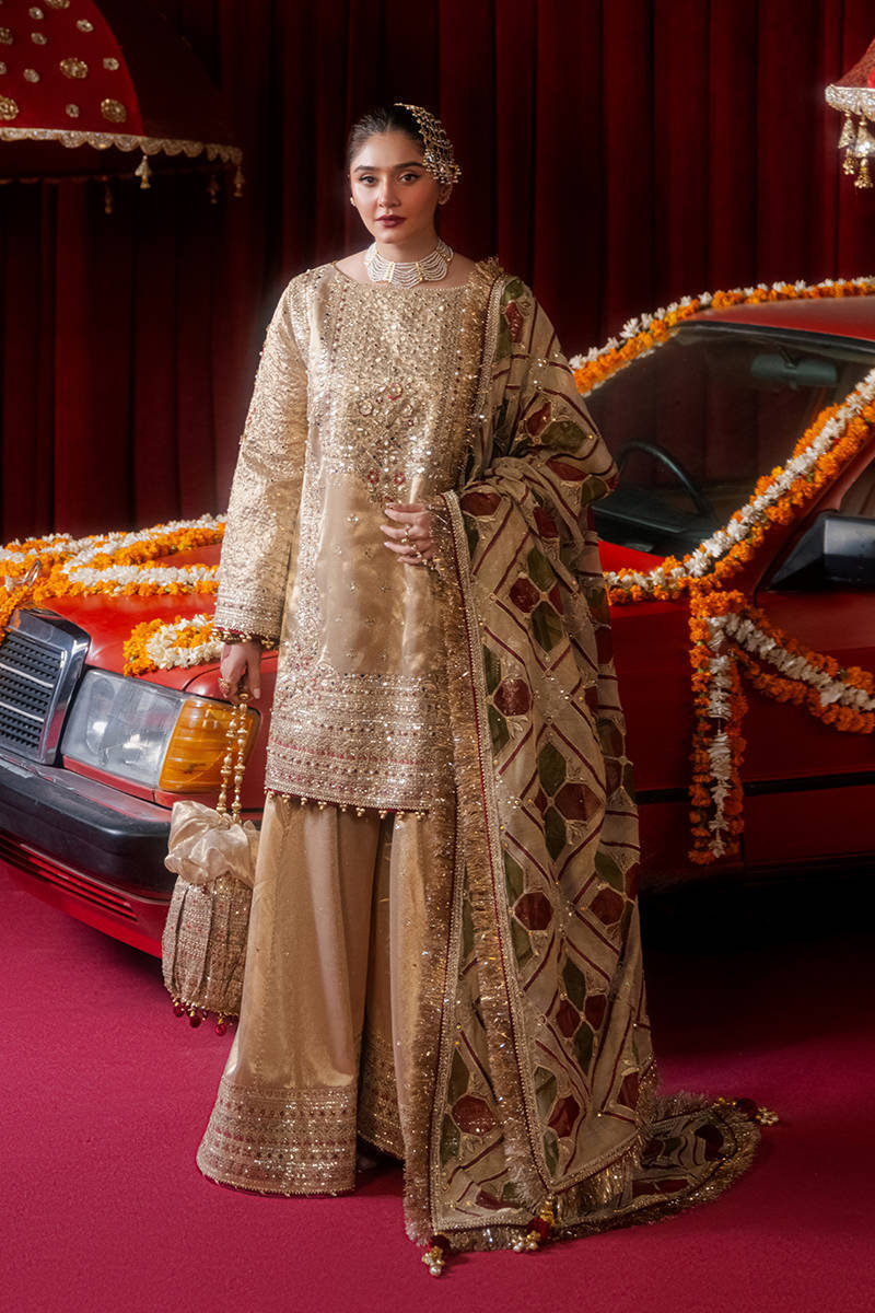 MNR | Zarlish Festive Formals | Khushi XS Gold Tissue
