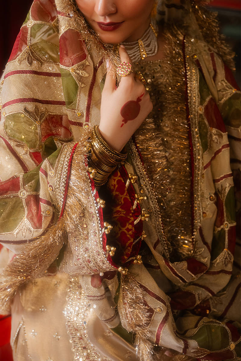 MNR | Zarlish Festive Formals | Khushi XL Gold Tissue