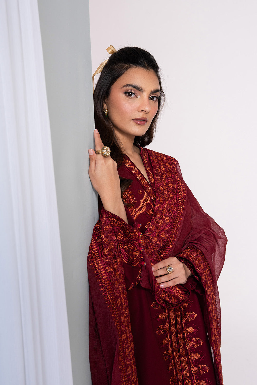 Maryum N Maria | Zuhur 25 | LIARA L Redish Pink Lawn
