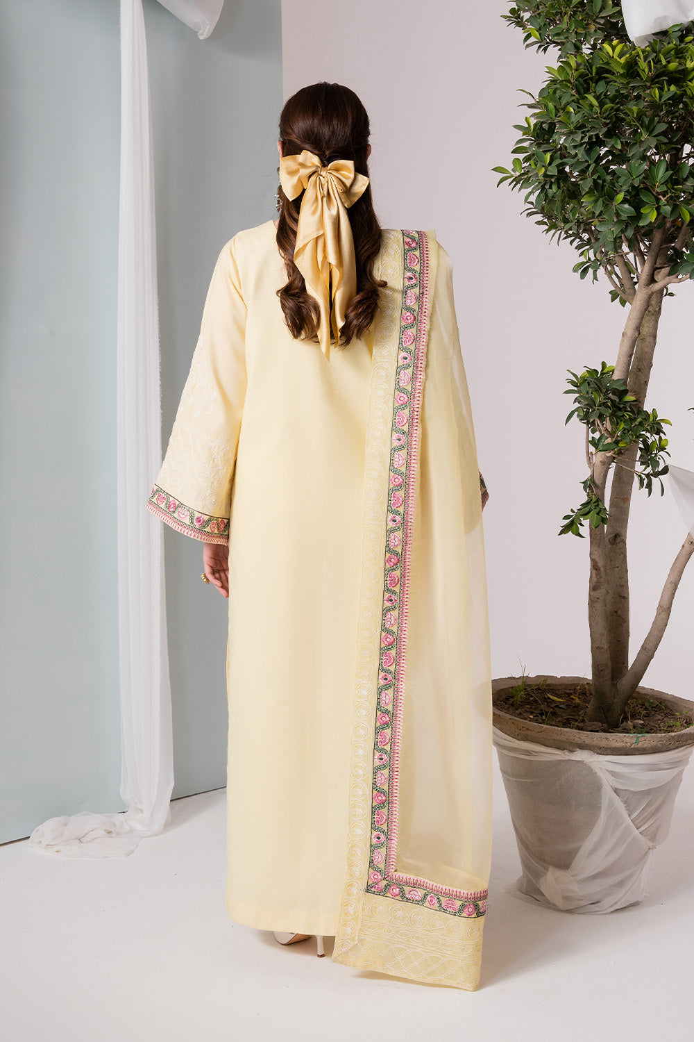 Maryum N Maria | Zuhur 25 | ELLA M Pastel Yellow Lawn