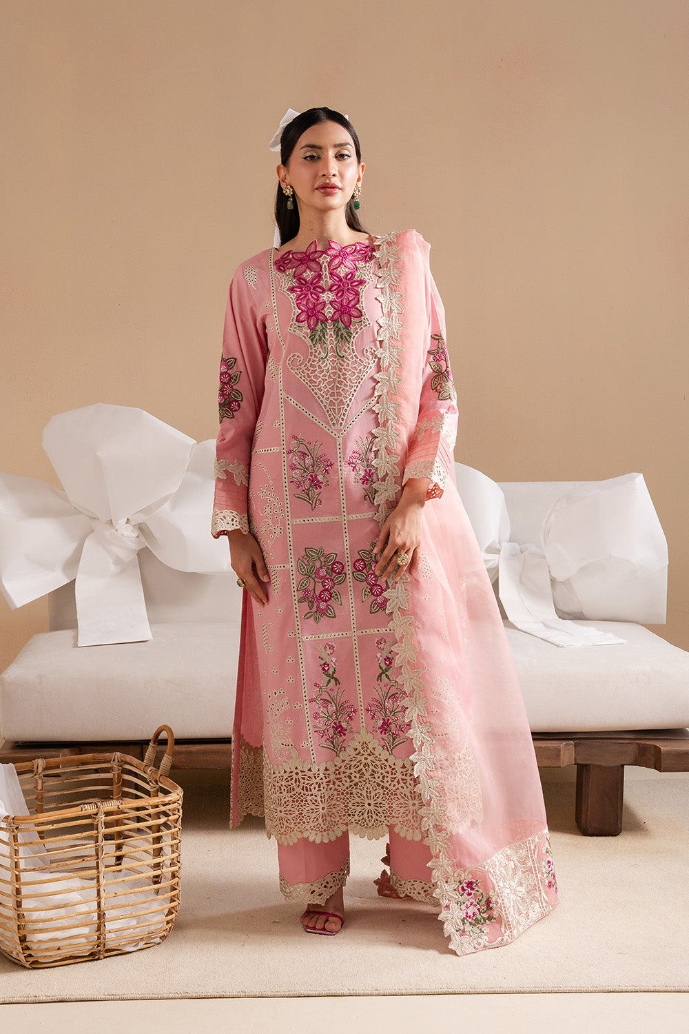 Maryum N Maria | Belle Pret | ZYPHORA - MS50173 S Salmon Pink Organza