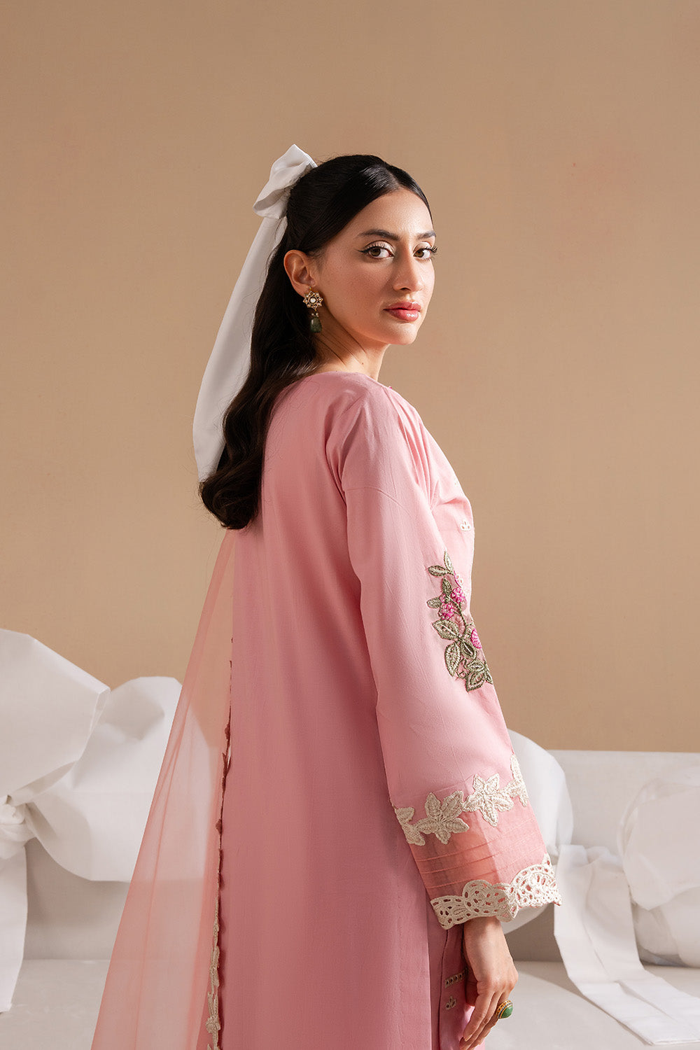 Maryum N Maria | Belle Pret | ZYPHORA - MS50173 L Salmon Pink Organza