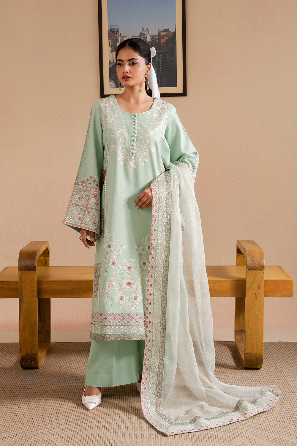 Maryum N Maria | Belle Pret | POSH - MS50174 S Mint Organza