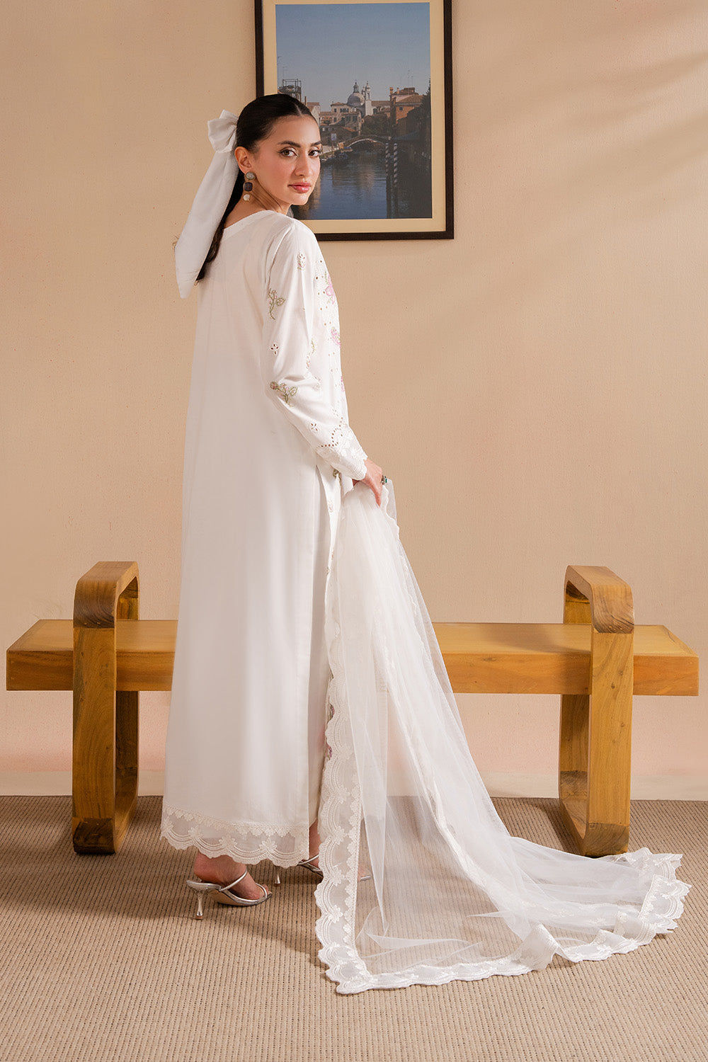 Maryum N Maria | Belle Pret | ZYRA - MS50177 S White Organza