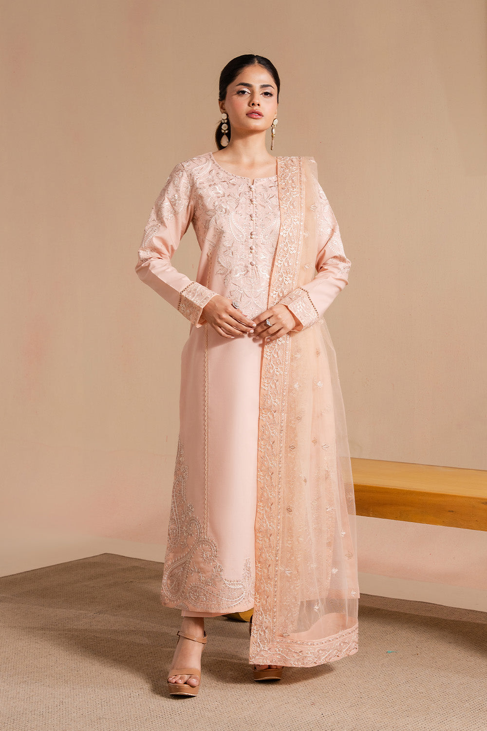 Maryum N Maria | Belle Pret | BELLA - MS50180 S Tea Pink Organza