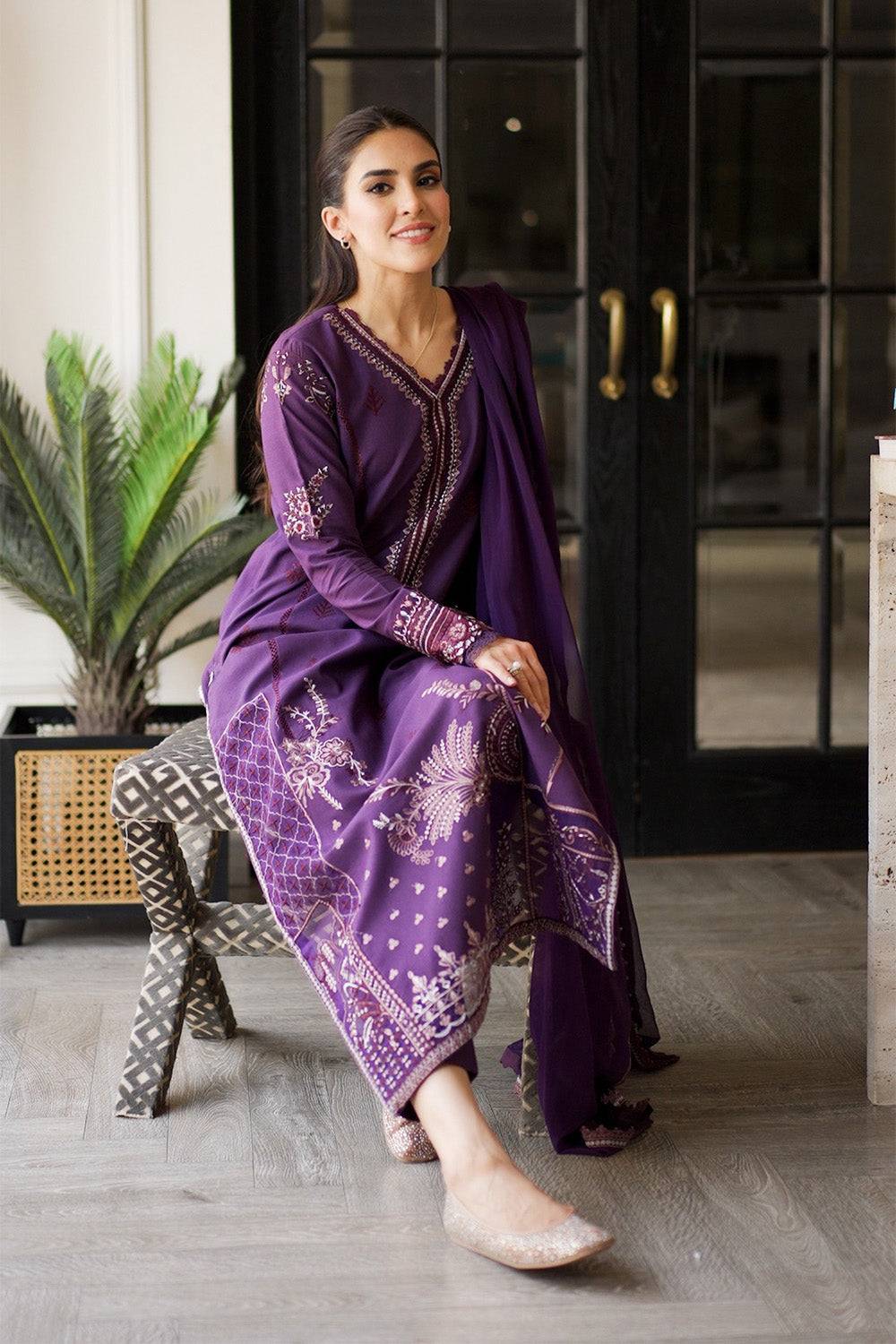 Maryum N Maria | Elara 25 | FAWN - MS50361 - Pakistani Designer Dress - by Maryum N Maria | Type: Ladies Clothes - 100% Original at Saira Sultan