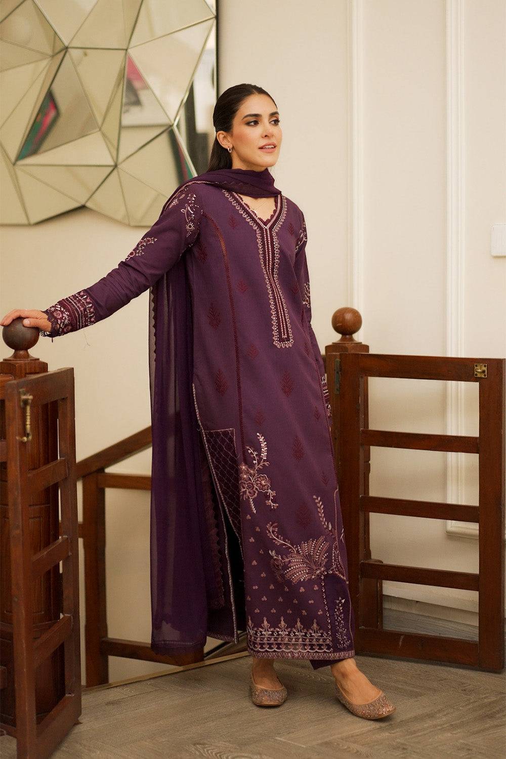 Maryum N Maria | Elara 25 | FAWN - MS50361 - Pakistani Designer Dress - by Maryum N Maria | Type: Ladies Clothes - 100% Original at Saira Sultan