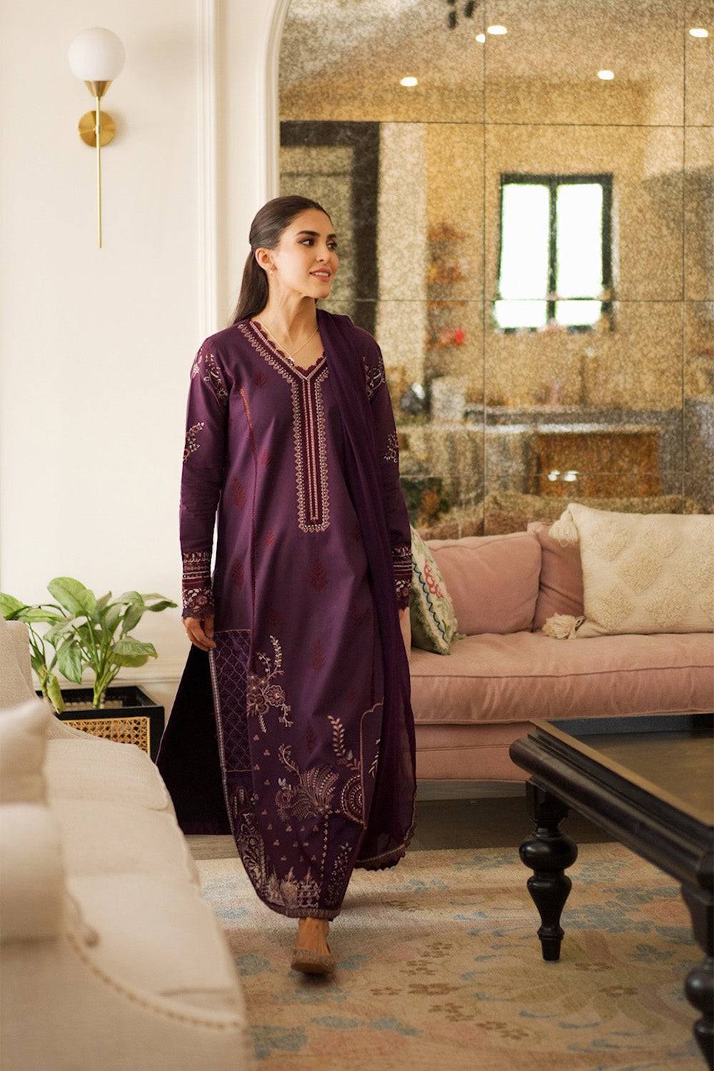 Maryum N Maria | Elara 25 | FAWN - MS50361 - Pakistani Designer Dress - by Maryum N Maria | Type: Ladies Clothes - 100% Original at Saira Sultan
