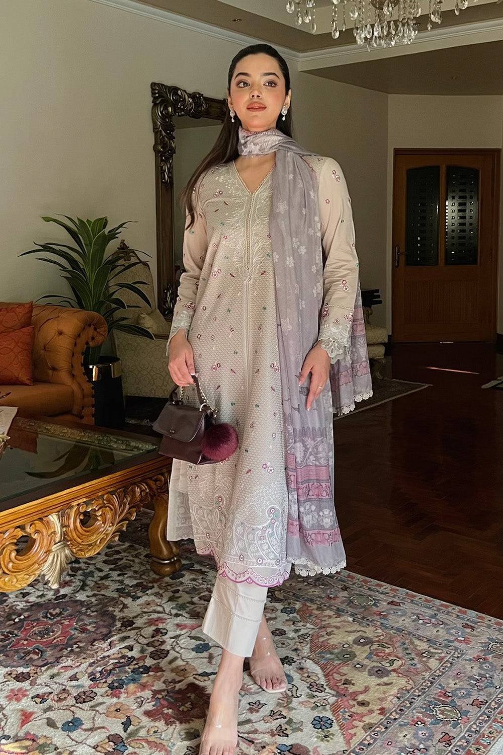 Maryum N Maria | Elara 25 |VOILET - MS50368 - Pakistani Designer Dress - by Maryum N Maria | Type: Ladies Clothes - 100% Original at Saira Sultan