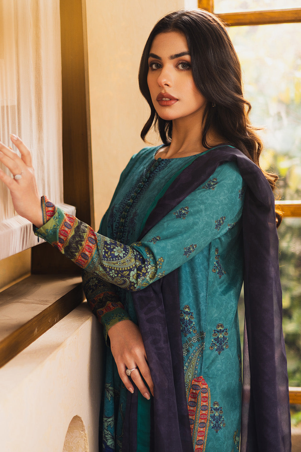 Maryum N Maria | Ceil 25 | JESMYN M Teal Silk
