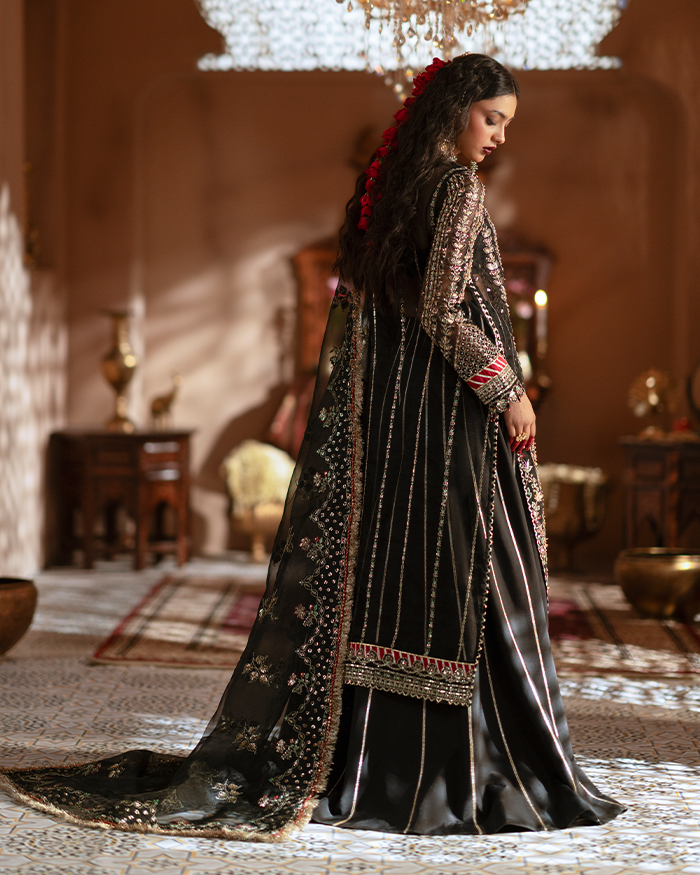 Zevk | Mughal Raniya | Chand Begum XS Black Organza