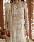 Zevk | Mughal Raniya | Ruhaani Begum M Off White Organza