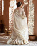 Zevk | Mughal Raniya | Ruhaani Begum S Off White Organza