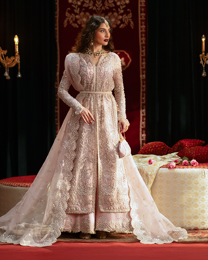 Zevk | Mughal Raniya | Nur Jahan Begum XS Light Pink Organza