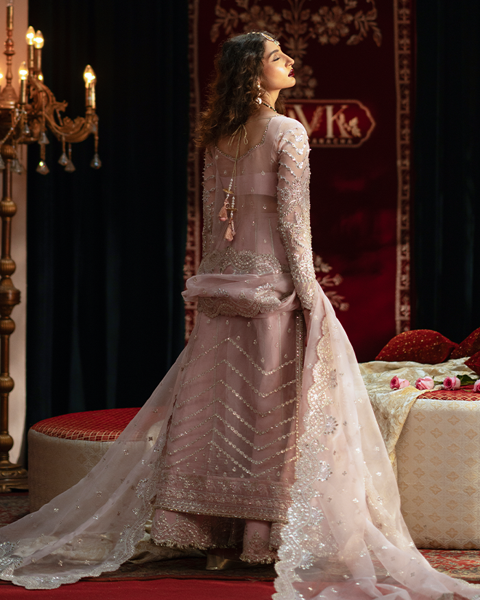 Zevk | Mughal Raniya | Nur Jahan Begum XS Light Pink Organza