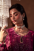 Emaan Adeel | Selene Formals | FIORA M Magenta Korean Raw Silk