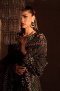 Emaan Adeel | Selene Formals | AMARAE M Black Korean Raw Silk