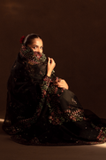 Emaan Adeel | Selene Formals | AMARAE Custom Size Black Korean Raw Silk