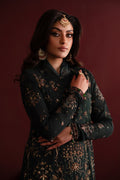 Emaan Adeel | Nooresha Formals 25 | Kavya L Deep Green Chiffon
