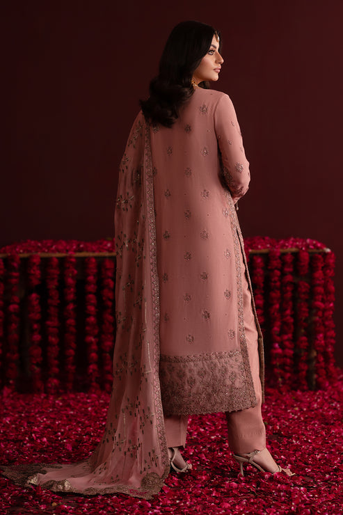 Emaan Adeel | Nooresha Formals 25 | Shaheena XS Tea Pink Chiffon