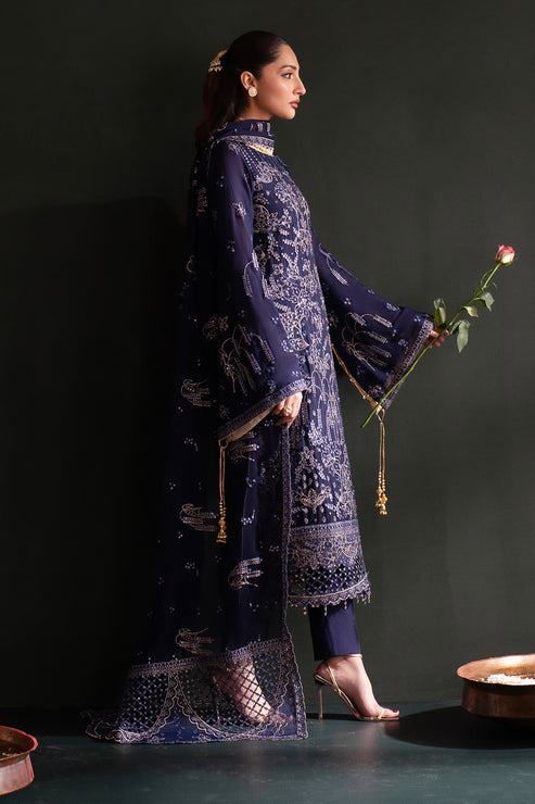 Emaan Adeel | Nooresha Formals 25 | Zarifa L Navy Chiffon