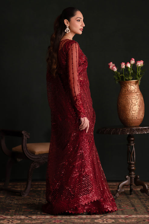 Emaan Adeel | Nooresha Formals 25 | Lalish XS Red Net