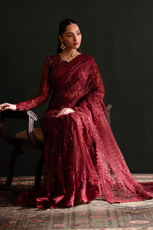 Emaan Adeel | Nooresha Formals 25 | Lalish XL Red Net