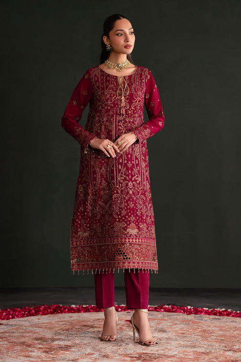 Emaan Adeel | Nooresha Formals 25 | Nishta XL Red Chiffon