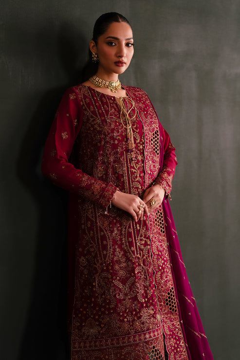 Emaan Adeel | Nooresha Formals 25 | Nishta L Red Chiffon