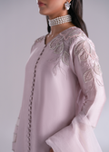 Mehak Yaqoob | Enchante The Luxe Edit | Fluorite L Light Pink Pure Sheesha Silk