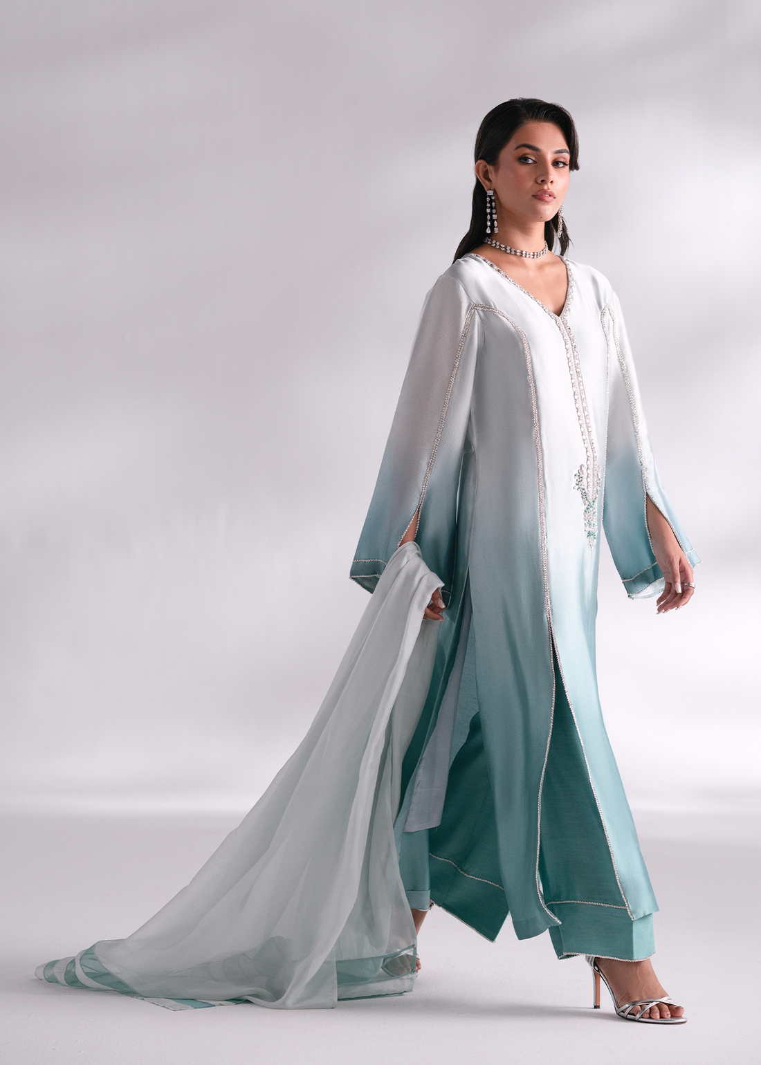 Mehak Yaqoob | Enchante The Luxe Edit | Crystal XS Silver Pure Sheesha Silk