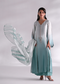 Mehak Yaqoob | Enchante The Luxe Edit | Crystal S Sea Green Pure Sheesha Silk