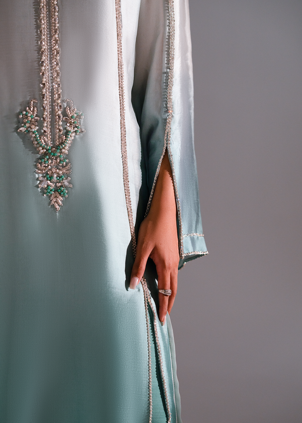 Mehak Yaqoob | Enchante The Luxe Edit | Crystal S Silver Pure Sheesha Silk