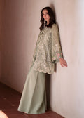 Mehak Yaqoob | Marvi Festives | Eva L Green White Poly Cotton Slub