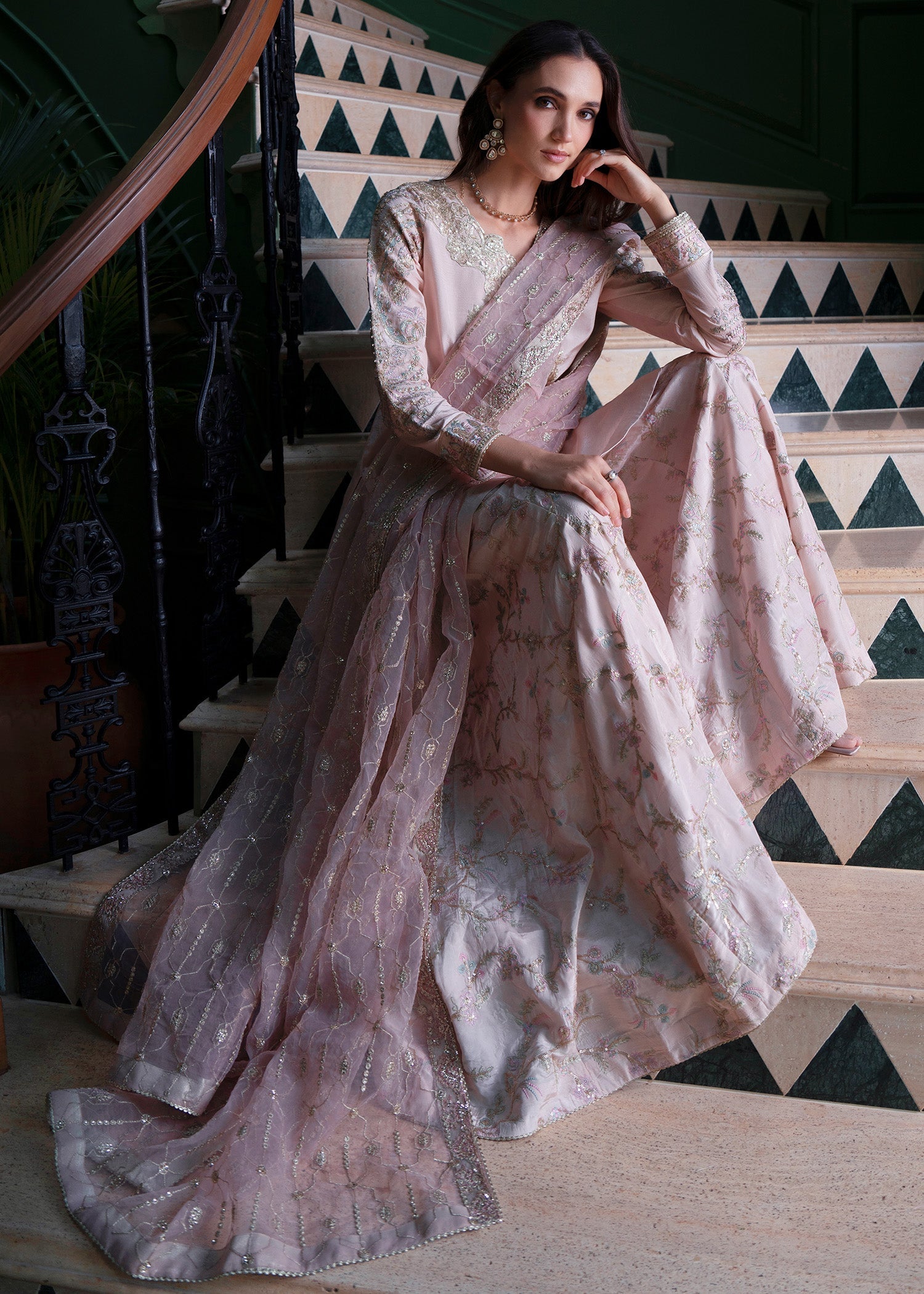 Mehak Yaqoob | Marvi Festives | Maya M Baby Pink Tussar Silk