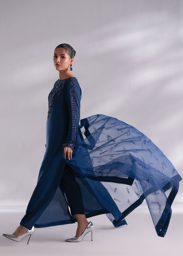 Mehak Yaqoob | Enchante The Luxe Edit | Sapphire XL Royal Blue Silk